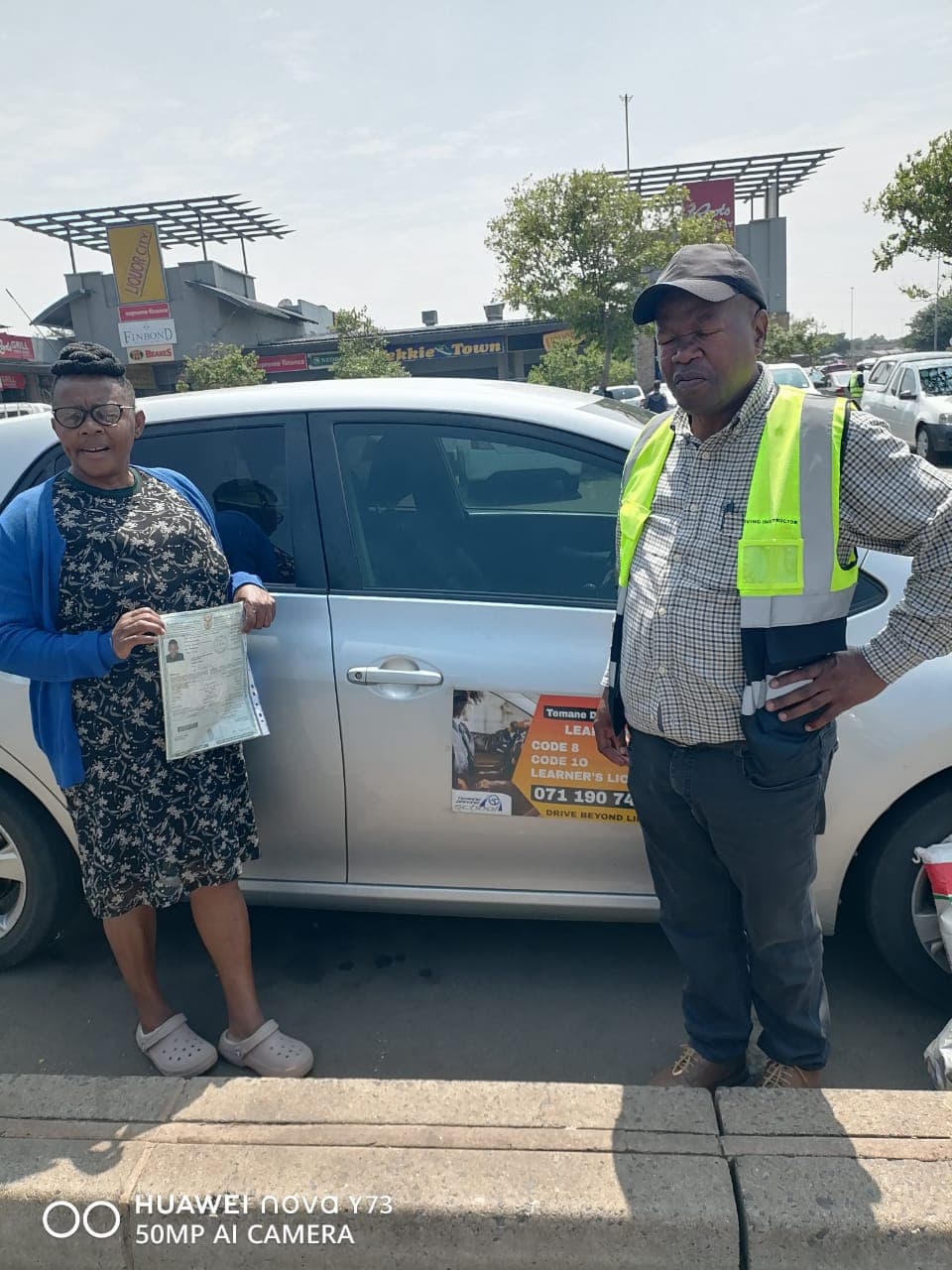 Code 08 learner practicing with an instructor